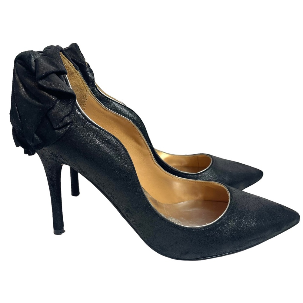 Badgley Mischka | Wysdom Bow Back Pointed Toe Heels Black Size 8